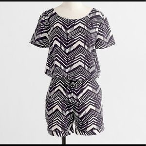 J. Crew romper navy and cream